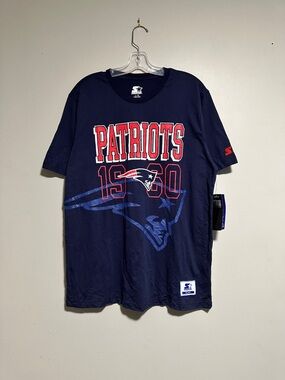 STARTER Navy Tee with White & Royal Blue Logo Patch